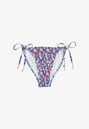 Next, REGULAR FIT - SHIRRED TIE SIDE BIKINI BOTTOMS . - Bas de bikini - blue red ditsy floral