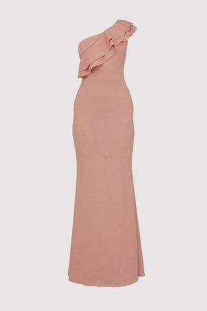 WAL G. JOLAN RUFFLE MAXI - Vestito di maglina - blush pink