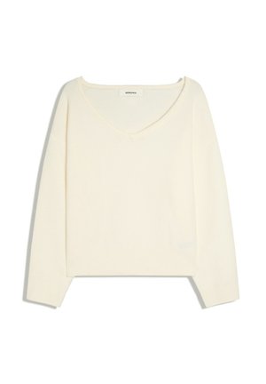 Bershka, SOFT TOUCH V-NECK - JUMPER - Pullover - beige