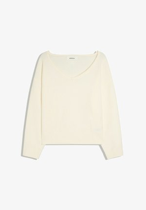 Bershka, SOFT TOUCH V-NECK - JUMPER - Pullover - beige
