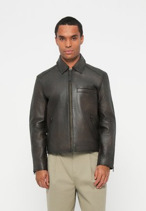 CLIFF JACKET - Veste en cuir - washed brown