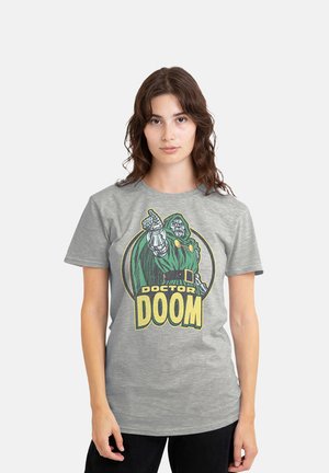 Marvel, MARVEL RETRO DOCTOR DOOM POINTS - Print T-shirt - mottled light grey