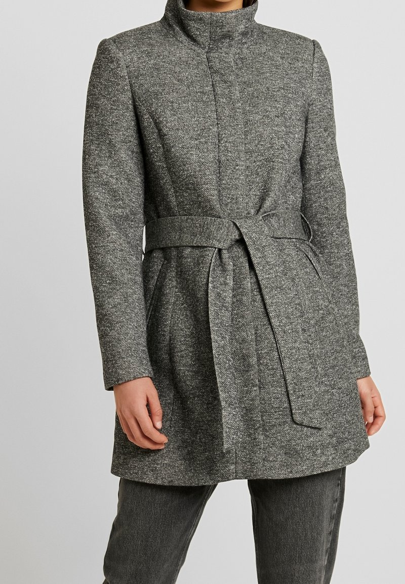 Vero Moda Abrigo corto - mottled dark grey