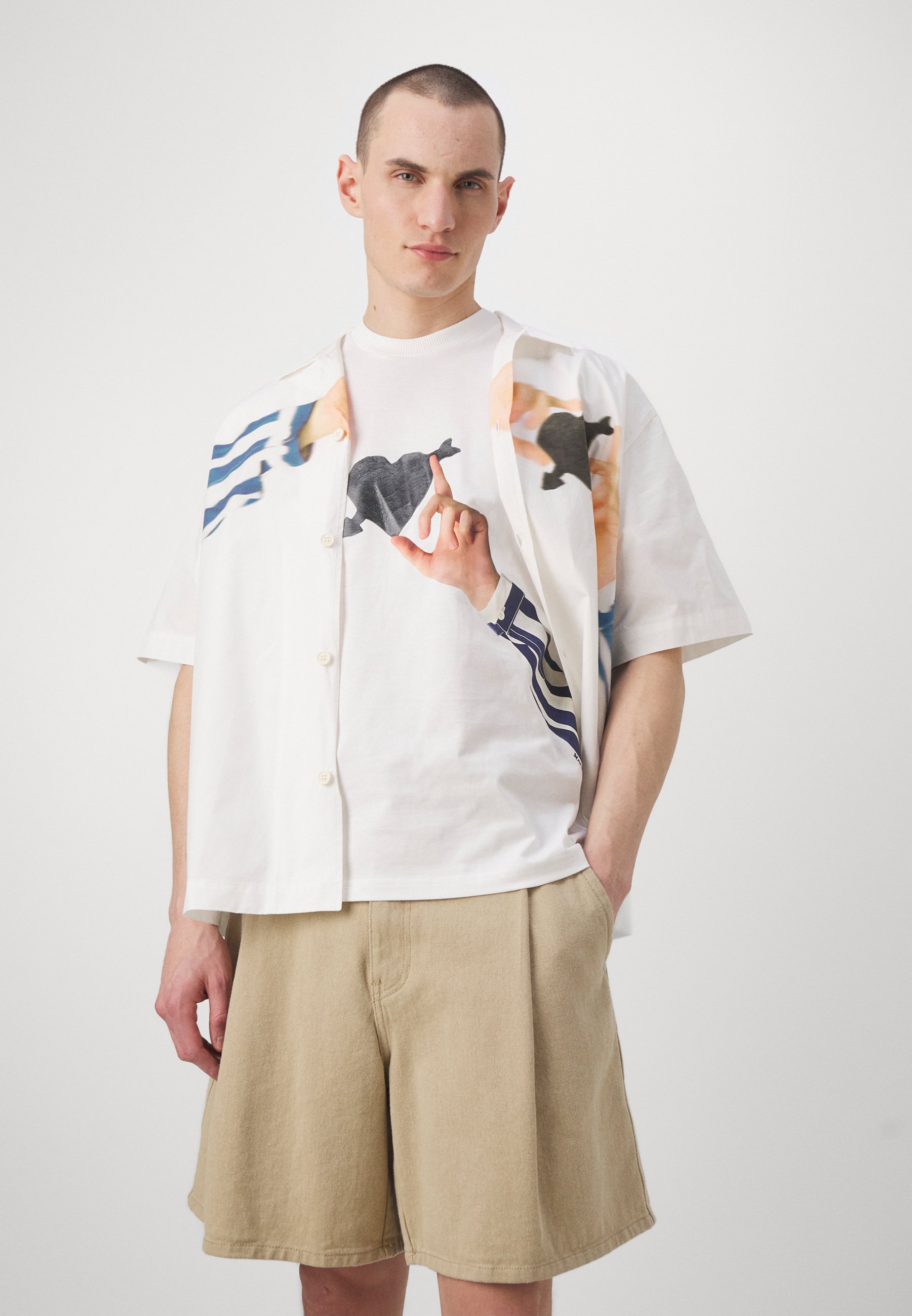 Sunnei CLASSIC CUORE DI PIETRA - Print T-shirt - off white