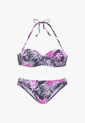 Buffalo, BÜGEL-BANDEAU SET - Bikini - marine-pink