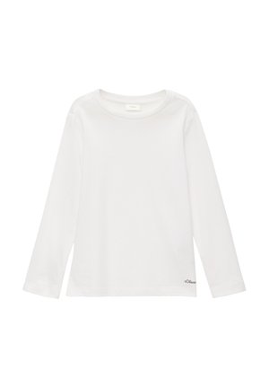 MIT KLEINEM LOGO - T-shirt à manches longues - weiß