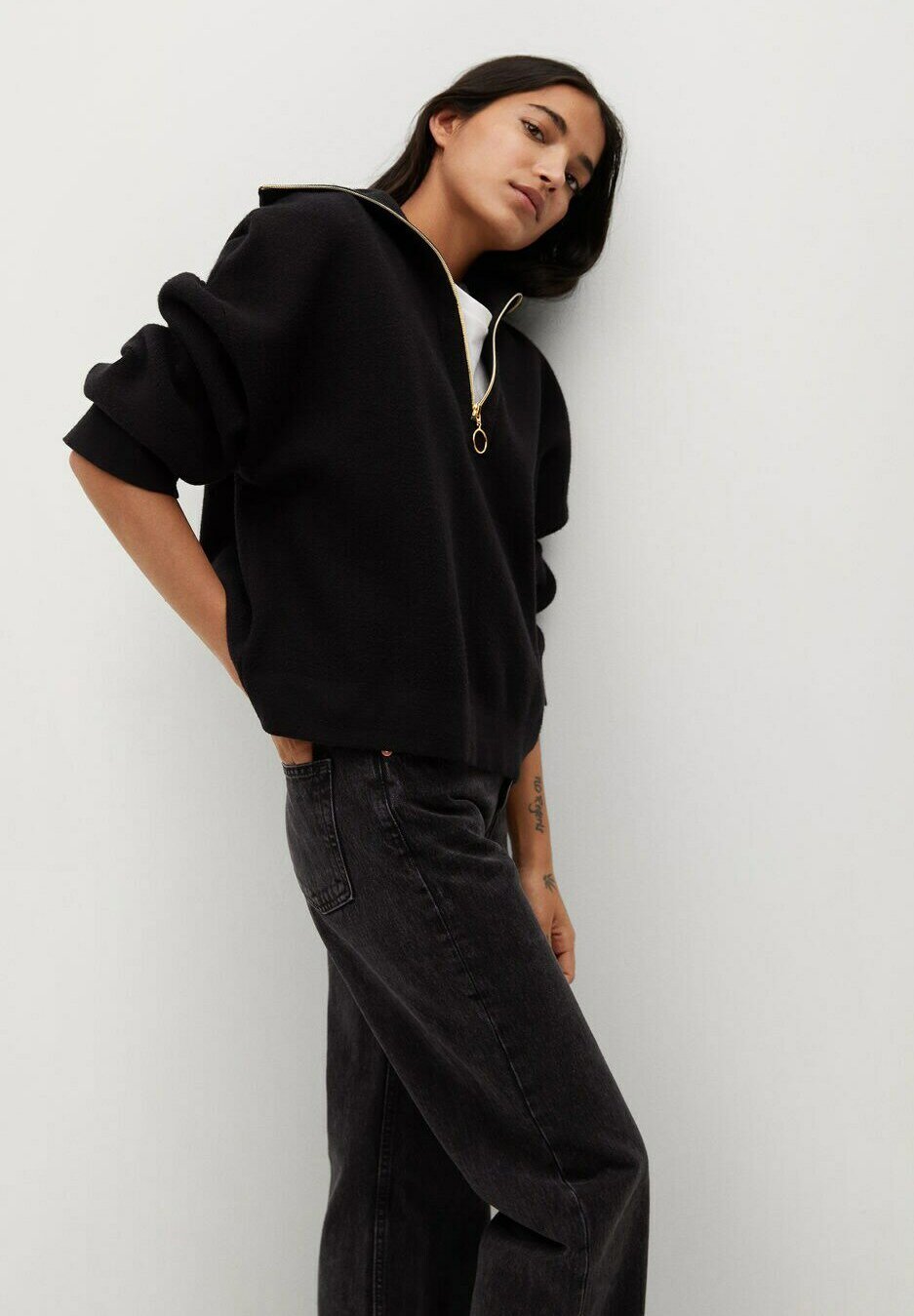 Mango ARIADNA - Flared Jeans - black denim - Zalando.co.uk