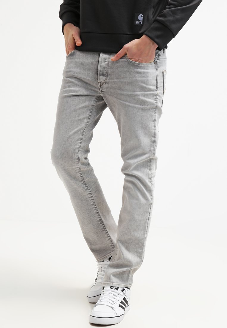 G-STAR 3301 STRAIGHT - Calças de ganga de perna direita - kamden grey stretch denim
