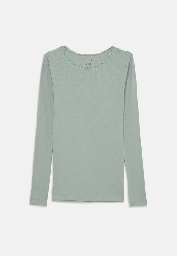 NMFKAB LS NOOS - Long sleeved top - slate gray