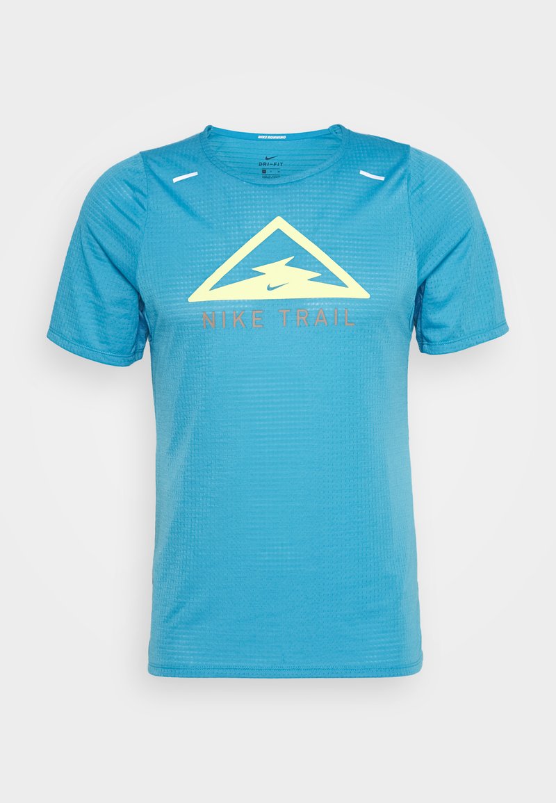 Nike Performance Rise Trail Print T Shirt Laser Blue Barely Volt Blue Zalando Co Uk Nike Performance Rise Trail Print T Shirt Laser Blue Barely Volt Blue Zalando Co Uk