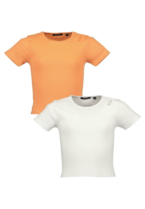 BASICS - T-Shirt print - m weiss flamingo