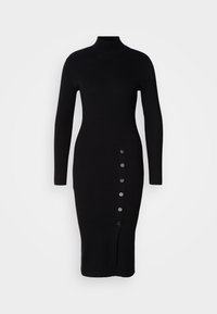 MOCK NECK SWEATER MIDI - Svetríkové šaty - black