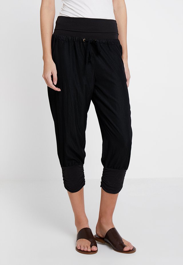 LINE PANTS - Bukser - solid black