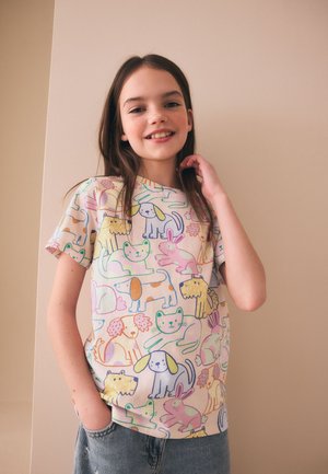 Next, REGULAR FIT - T-Shirt print - pink pets