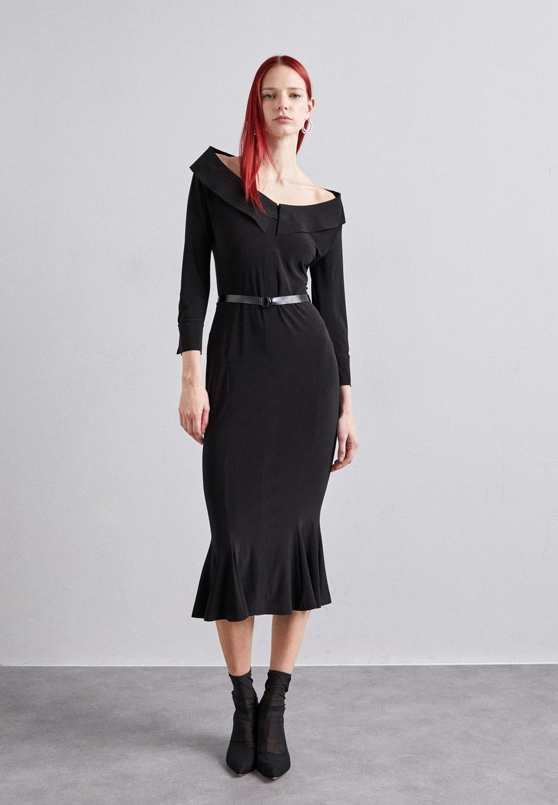 Norma Kamali - OFF SHOULDER FISHTAIL DRESS  - Robe en jersey - black, Agrandir