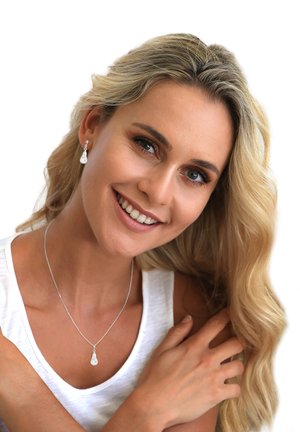Elli SET - Øreringe - silver coloured/white