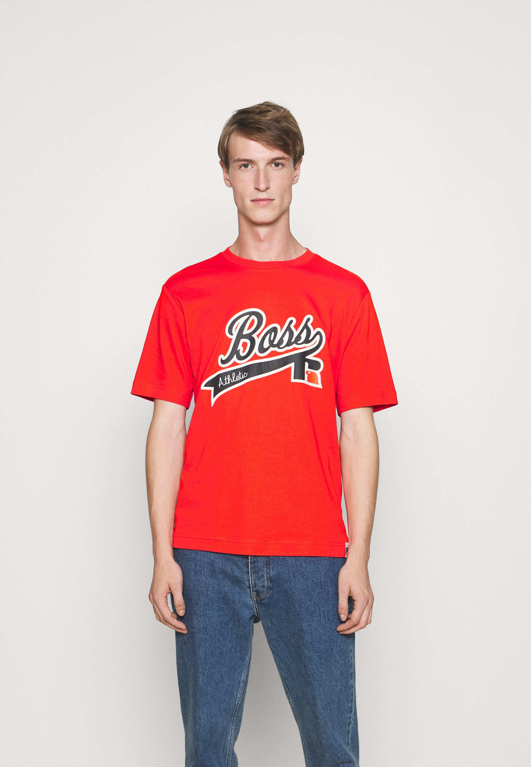 orange athletic shirt