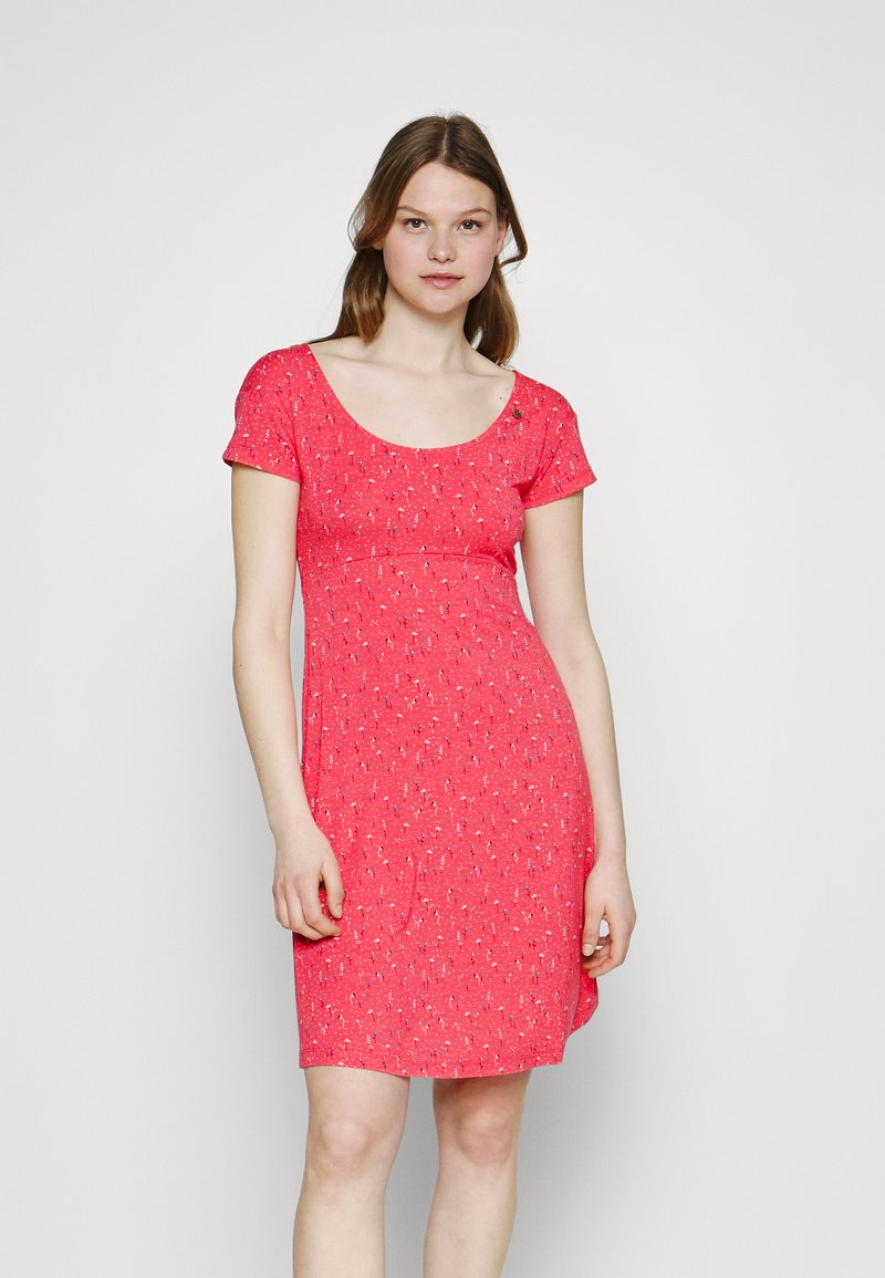 Ragwear LUNNGO DRESS - Φόρεμα από ζέρσεϊ - red
