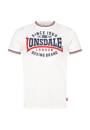 Lonsdale SCHMALE PASSFORM GAVRENE - T-shirt con stampa - white navy red