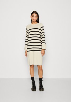 JDY JDYRUE O NECK DRESS - Robe pull - dark grey/chateau grey/coconut/gris fonc?� chin?� - ZALANDO.FR