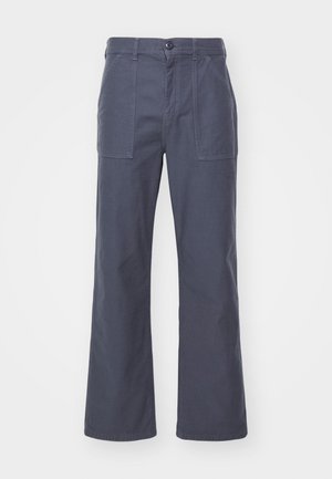 FAT PANT - Püksid - navy sateen