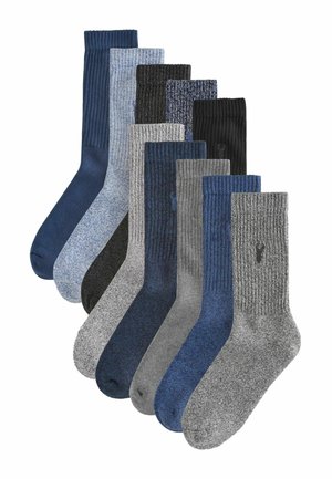 10 PACK  - Calcetines - blue grey twisted