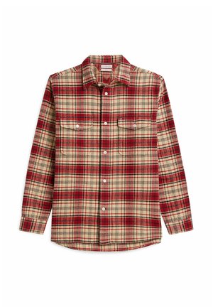 Tommy Hilfiger, TOMMY HILFIGER RELAXED FIT CHECK FLANNEL OVERSHIRT - Leichte Jacke - medium red check