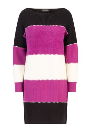 Apart COLORBLOCKING  - Gebreide jurk - schwarz-lila-creme