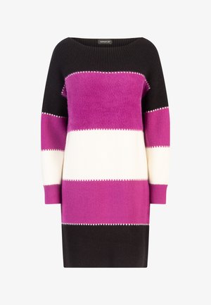 Apart COLORBLOCKING  - Gebreide jurk - schwarz-lila-creme