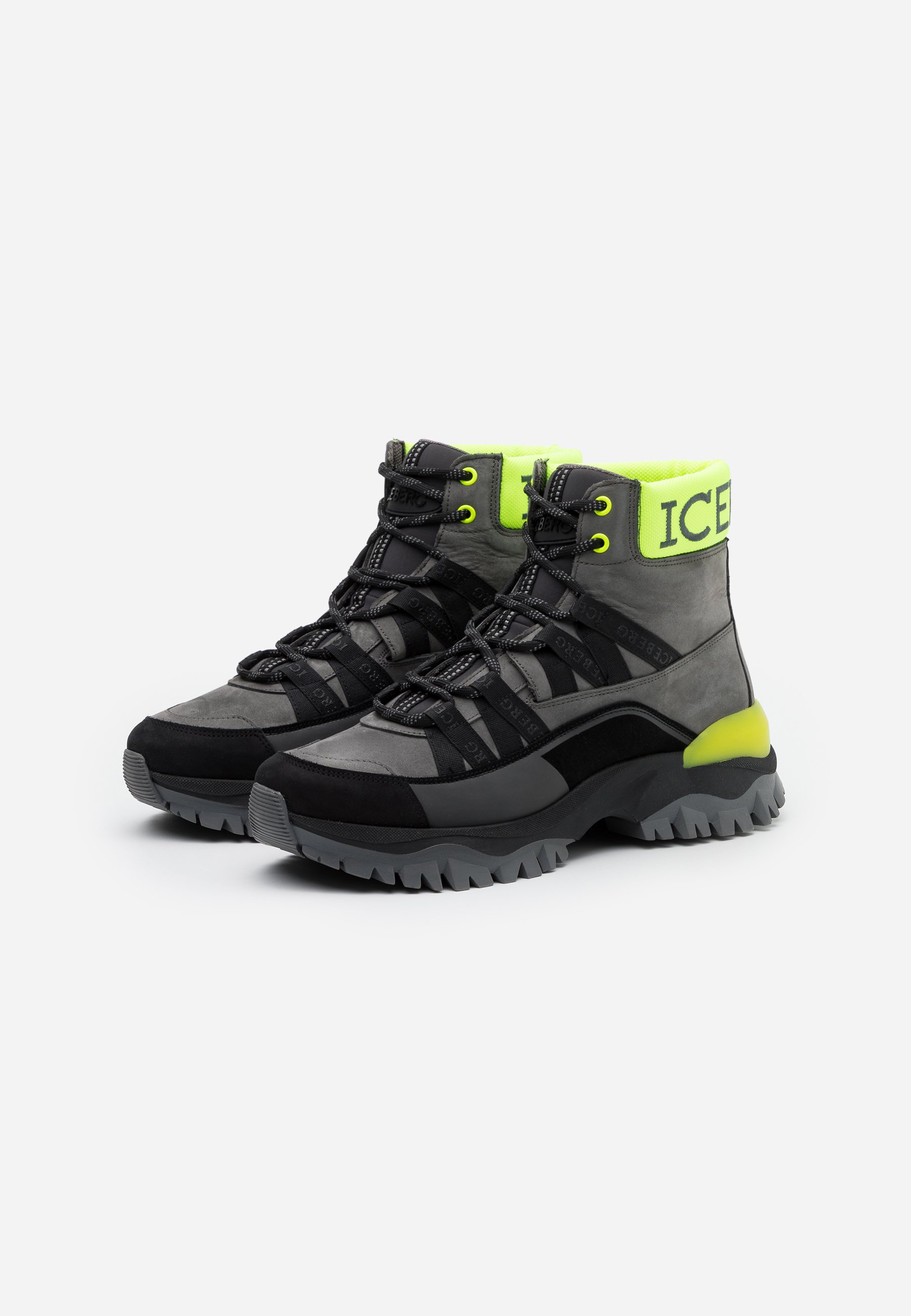 Iceberg PRIMA - Sneakers hoog - neon/Grijs - Zalando.nl