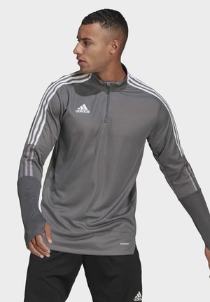 adidas Performance TIRO  TRAININGSOBERTEIL - Long sleeved top - grey