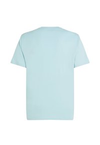 Lyseblå bomulds T-shirt med regular fit, rund hals og kortærmer. Glat tekstur, uden synlige mønstre eller grafik.