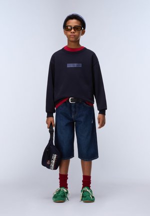 Napapijri NEW BOX LOGO - Mikina - blu marine