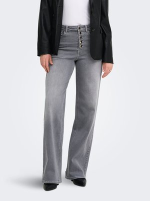 ONLY, WIDE-FIT JEANS ONLMADISON MID WAIST WIDE LEG FIT JEANS - Leveälahkeiset - light grey denim