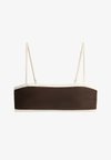 CONTRAST TRIM BANDEAU BIKINI - Haut de bikini - mottled light brown