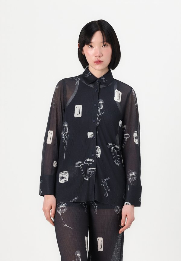 SHIRT RUSSEL DARK - Button-down blouse - dark multicolor