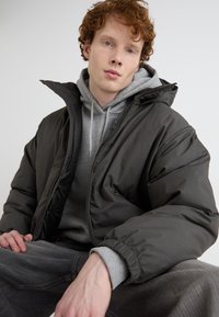 Weekday HOODED PUFFER JACKET - Winterjas - dark grey
