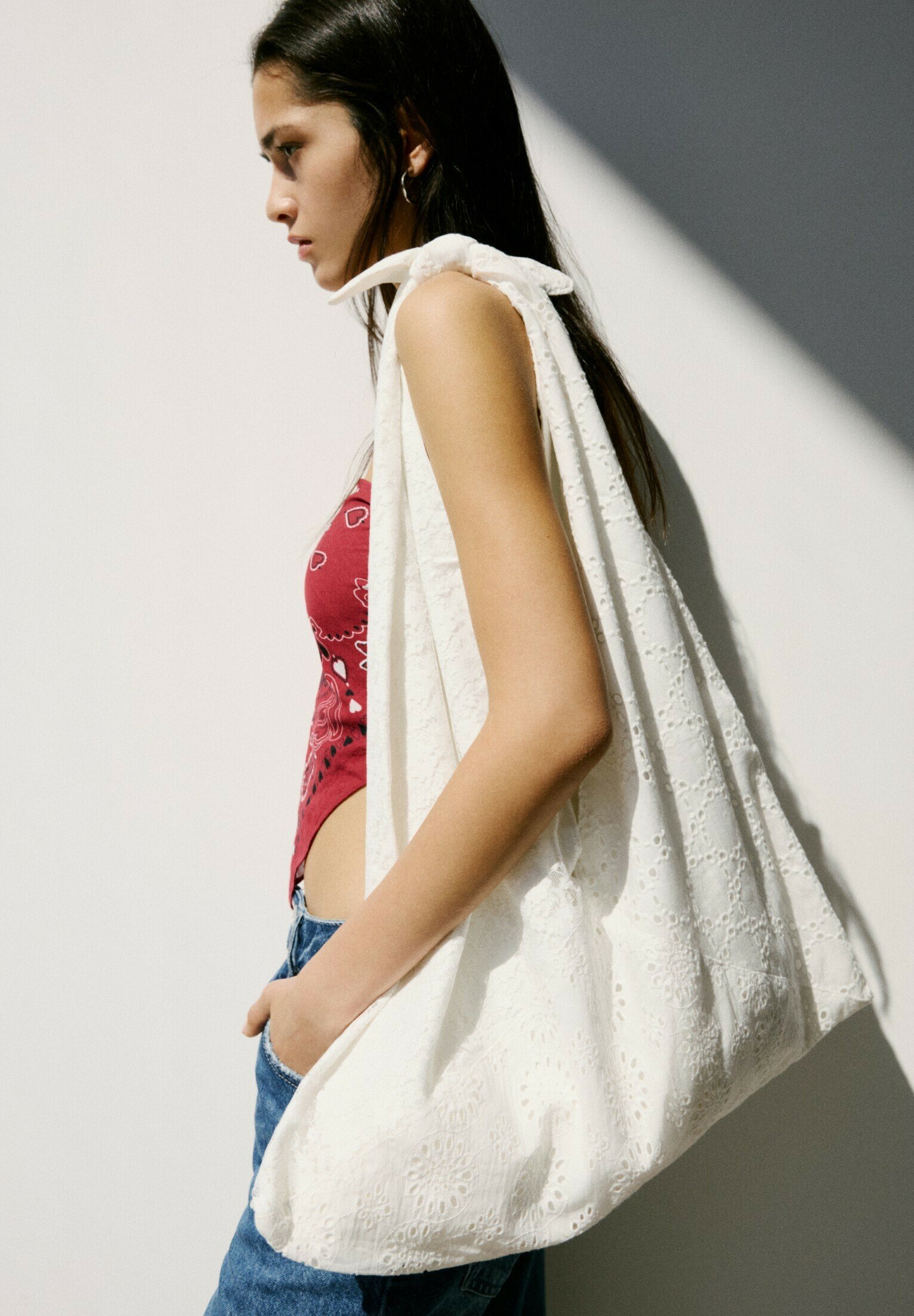 PULL&BEAR Shopping bag white/bianco Zalando