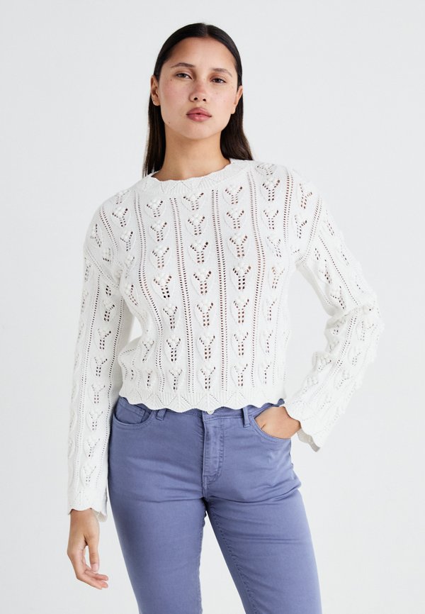 JDYMARIE O NECK DOT  - Strickpullover - cloud dancer