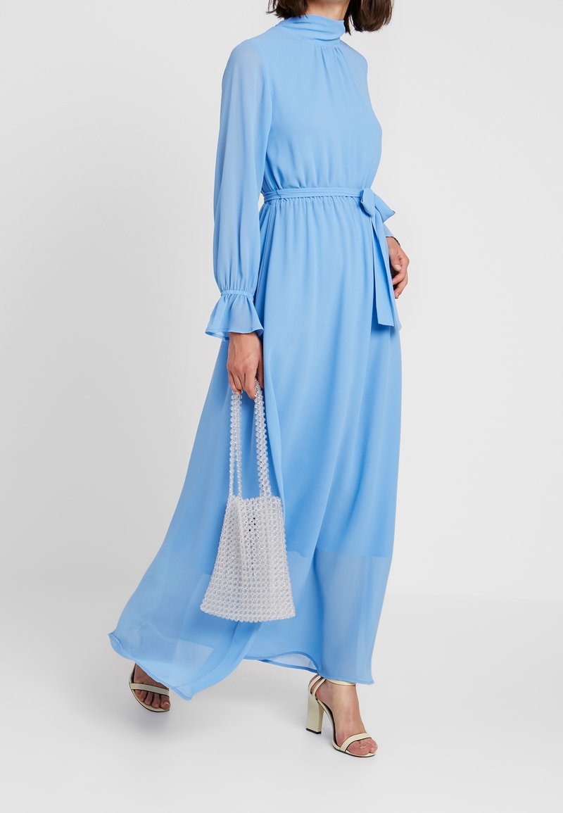 love shack fancy dress blue Light Blue Extra Long Sleeve Maxi Dresses Mermaid Beaded Lace Mother o –  Viniodress main image 0