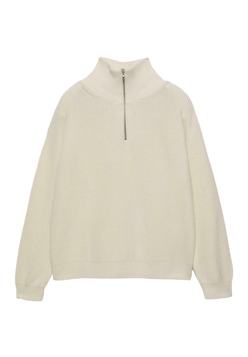 PULL&BEAR NECK - Striktrøje - white/hvid - Zalando.dk