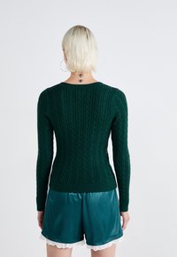 Hollister Co. ICON CABLE V NECK - Džemperis - trekking green