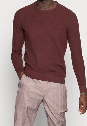 Pullover - mottled bordeaux