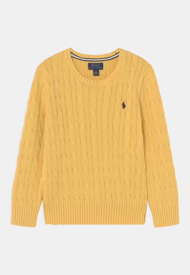 Polo Ralph Lauren CABLE KNIT COTTON SWEATER - Stickad tröja - campus yellow