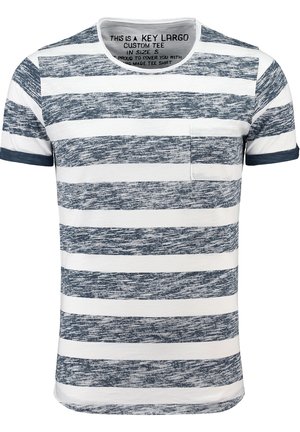 Key Largo Print T-shirt - white navy