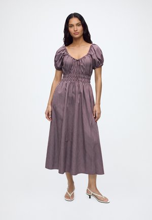 GAP, PUFF DRESS - Дневна рокля - maroon gingham