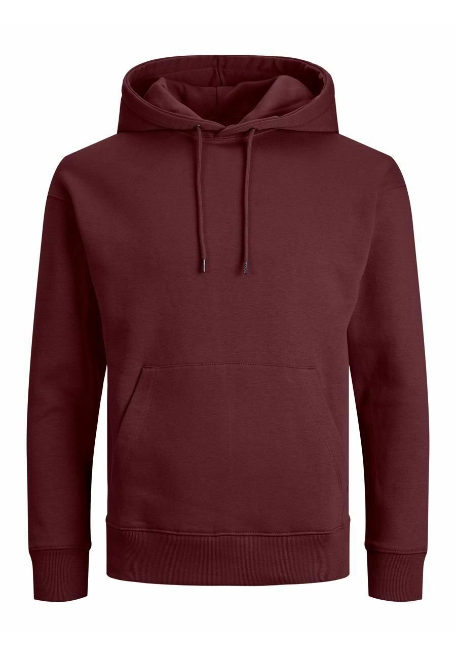 Jack Jones Sweat à capuche mottled dark red/rouge foncé chiné