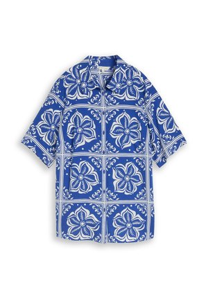 TOM TAILOR, Chemisier - blue flower tile design