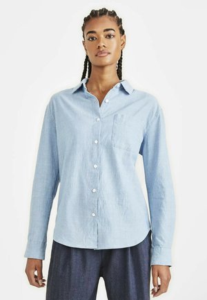 Button-down blouse - light indigo blue