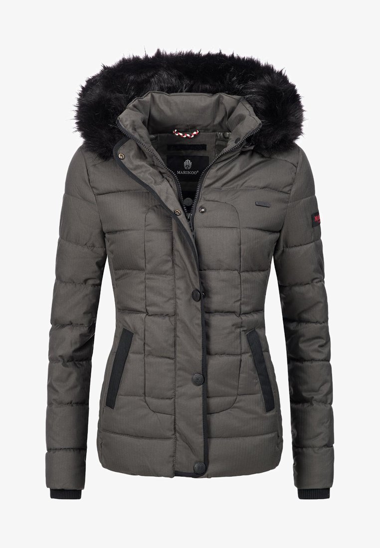 MARIKOO Winterjas voor dames (XS-XXL) - gewatteerd met gevoerde capuchon - N114, wijn, L MARIKOO Winterjas voor dames (XS-XXL) - gewatteerd met gevoerde capuchon - N114, wijn, L